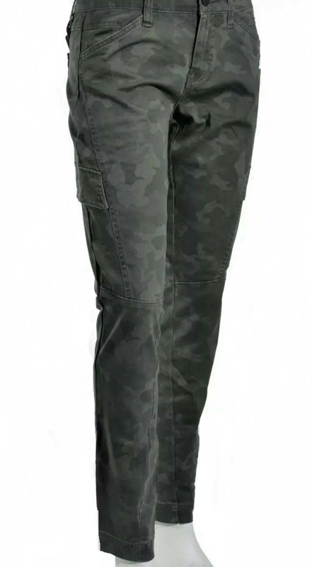 Supplies By Union Bay Skinny Camo Cargo Jeans Charcoal Grey Size 8