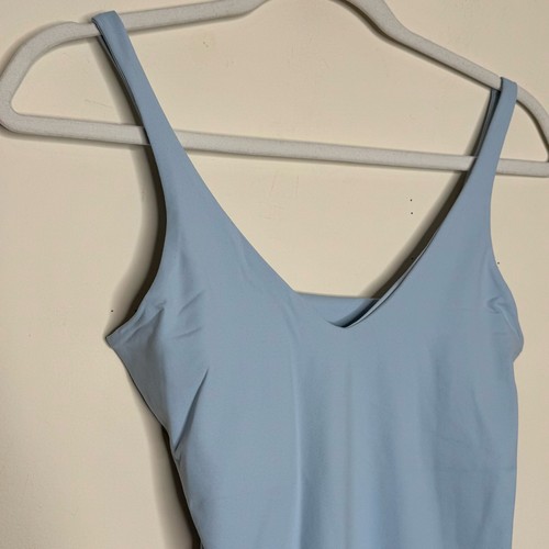 Susana Monaco Sleeveless V-Strap Top 8" In Blue NWT Size Small