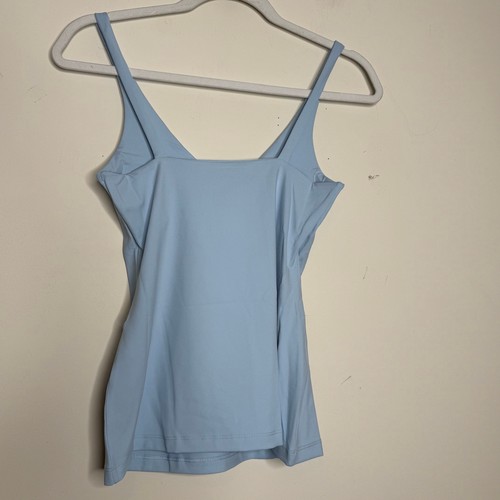 Susana Monaco Sleeveless V-Strap Top 8" In Blue NWT Size Small