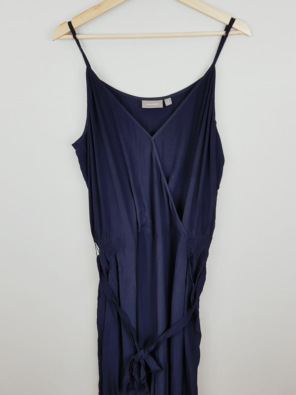 [ SUSSAN ] Womens Navy Sleeveless Belted Jumpsuit Size AU 16