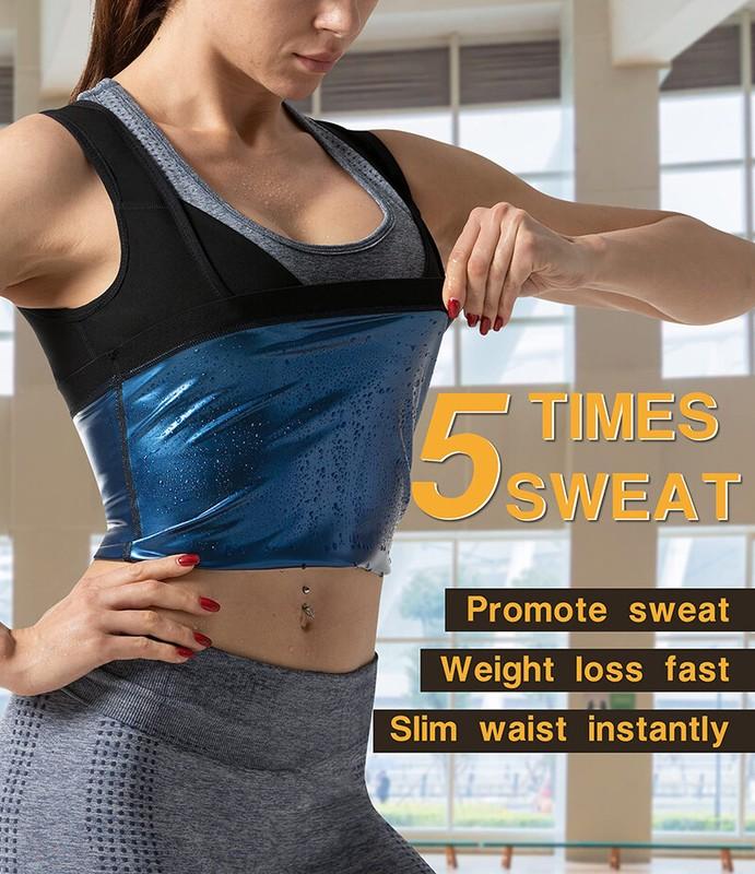 Sweat Body Shaper Sauna Vest Waist Trainer Shapewear Workout Tank Top Fat Burner