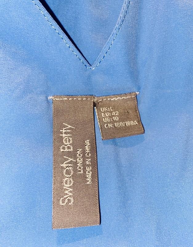 Sweaty Betty Karma Womens Tie Waist Blouson Jumpsuit Blue Sz Large