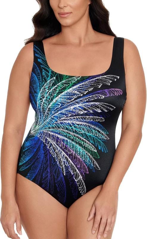 Swim Solutions Women's Firework Print One-Piece Swimsuit New
