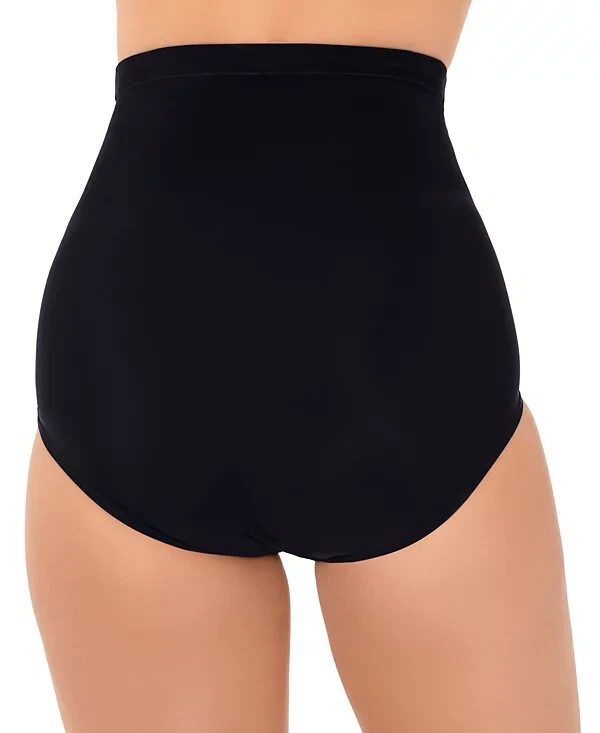 Swim Solutions Women's Ultra High-Waist Swim Bottom Swimsuit Black Size 14