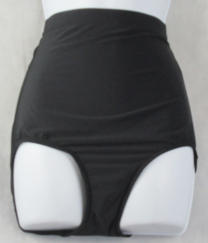Swim Solutions Women's Ultra High-Waist Swim Bottom Swimsuit Black Size 14