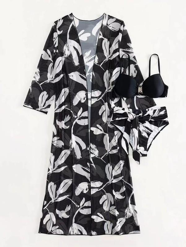Swimsuit Three-piece Women's Gown High Waist New Beach Bikini
