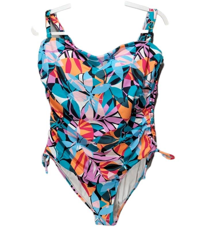 Swimsuits For All Women 16 Essential Bandeau Adjustable One Piece Tropical UPF