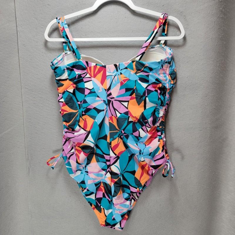 Swimsuits For All Women 16 Essential Bandeau Adjustable One Piece Tropical UPF