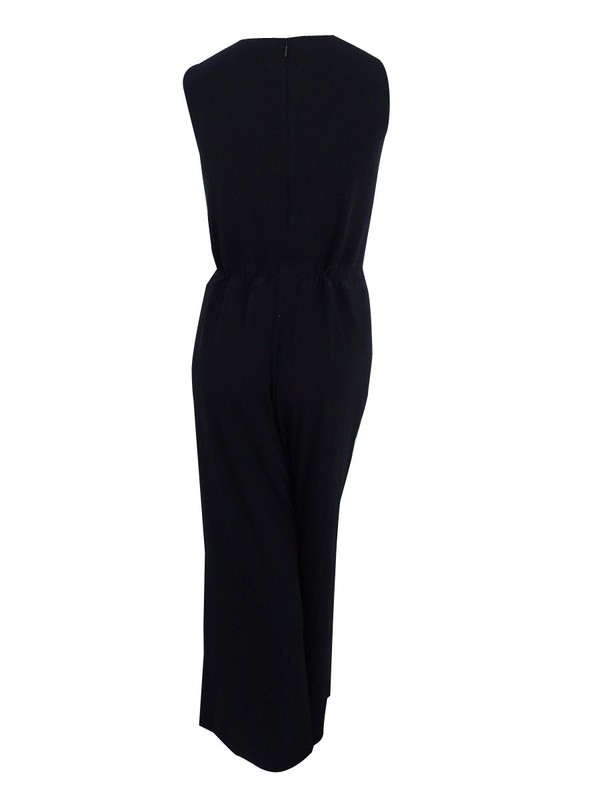 Tahari ASL Embellished Drawstring Jersey Black #200 Size 16