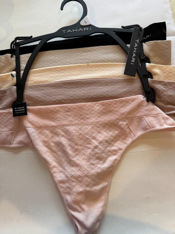 TAHARI Women's 5 pack Thong Comfy Seamless Underwear WE9542 MSRP $52 NEW w TAGS