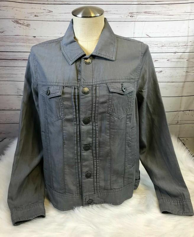 Tahari Women's Tencel Pin Tuck Jacket Coat In Charcoal - Medium