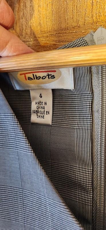 Talbots Black White Glen Plaid Jumper Modest NWOT Size 6 Versatile