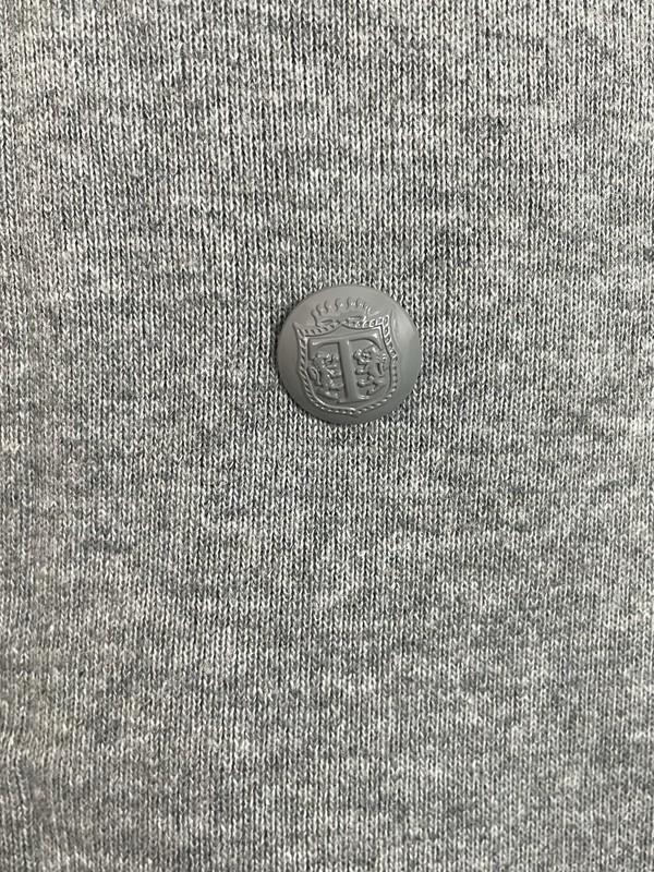 Talbots Blazer Women Sz 10P Jacket Double Breast Wool Blend Stretch Knit Gray
