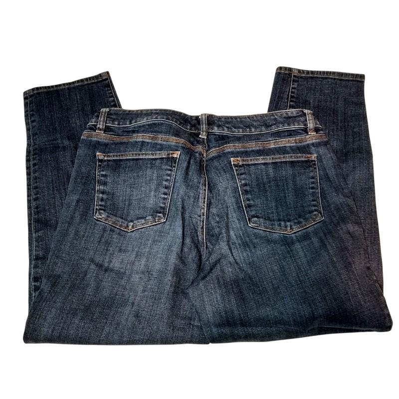 Talbots Boyfriend Jeans Womens 12 Flawless 5 Pocket Blue Dark Wash Denim Pants