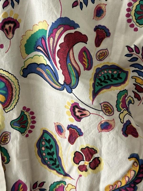 Talbots Women’s Size XLP Floral Top Peasant Career 100% Cotton Grandma Core
