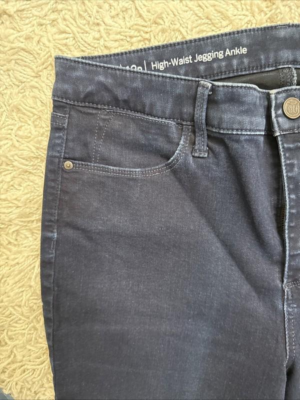 Talbots Womens Flawless High Waisted Jegging Ankle Jeans Size 12P Dark Wash