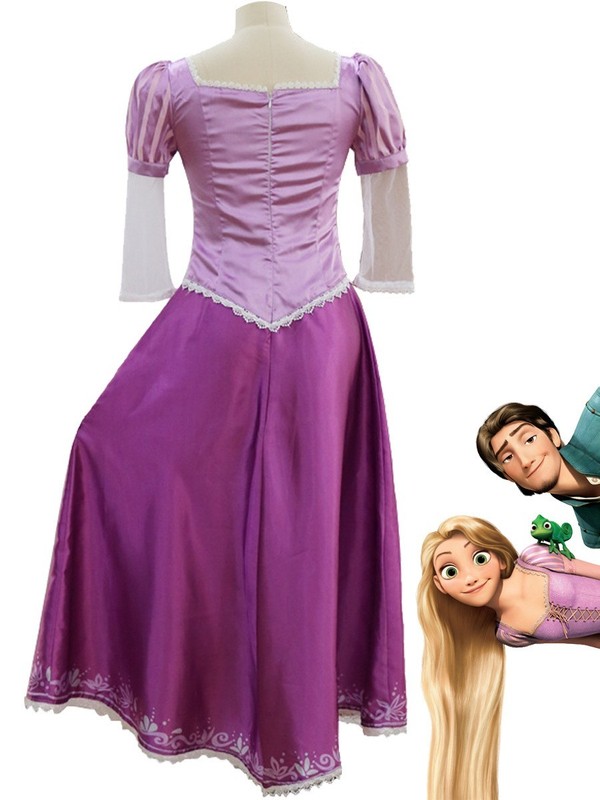 Tangled Rapunzel Princess Costume Fancy Dress Up For Halloween Fairytale Cosplay