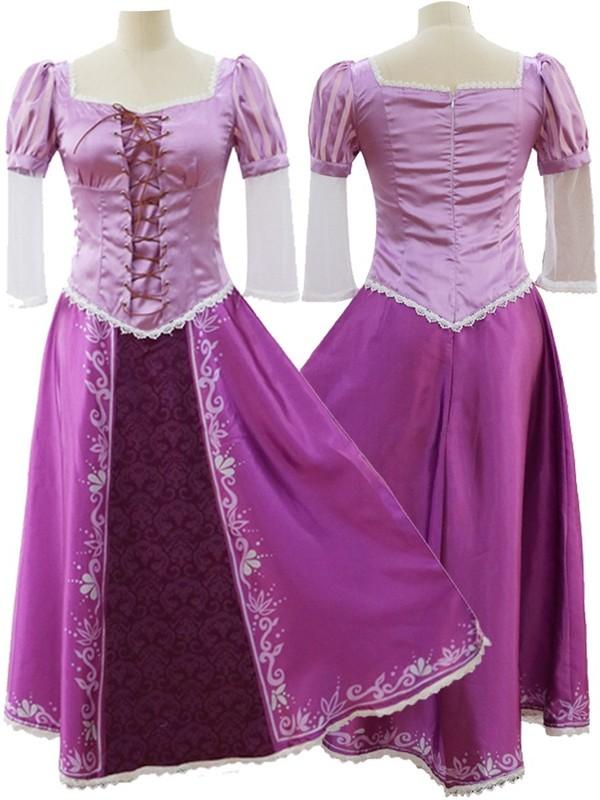 Tangled Rapunzel Princess Costume Fancy Dress Up For Halloween Fairytale Cosplay
