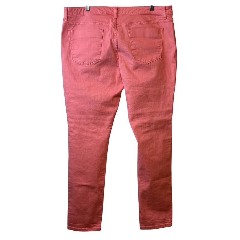 Target Faded Coral Pink Curvy Skinny Premium Denim Jeans Women's Size 16 Plus
