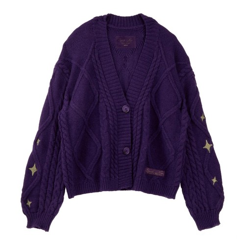 Taylor Swift Midnights Cardigan Stylish Knit Sweater leisure Design Purple New