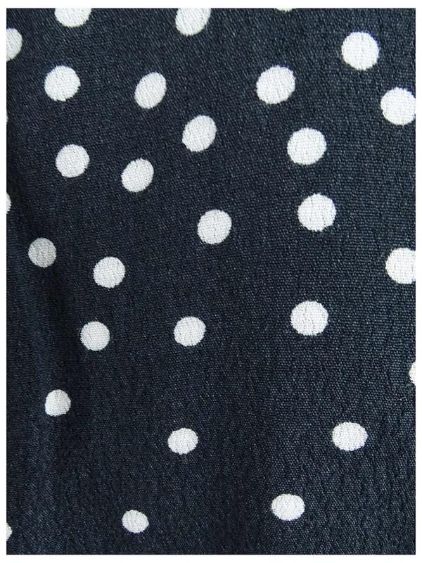 Taylor Women's Polka-Dot Surplice Jumpsuit (6 Black/Ivory)