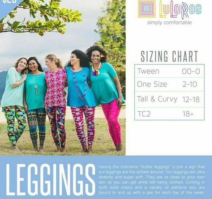 TC LuLaRoe Leggings Women Solid Black Size Tall & Curvy 12-18 VIETNAM 143-35