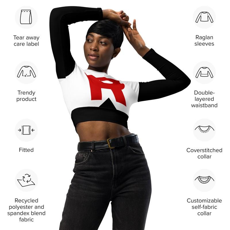 Team Long Sleeve Crop Top Rocket