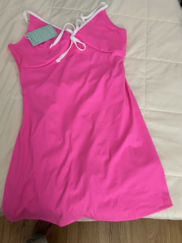 Tennis dress with built-in shorts