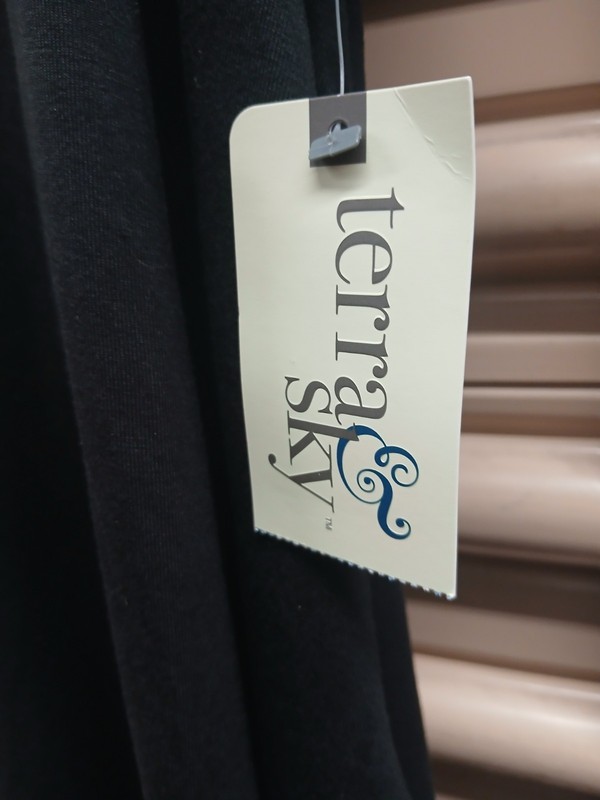 Terra And Sky Swing Knit Dress Size 3X (24W-26W) Black NWT