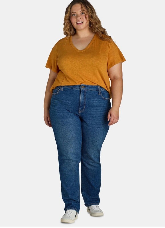 Terra And Sky Womens Plus High Rise Core Straight Leg Jeans Size 20W NWT