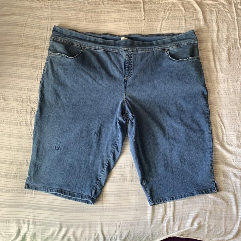 TERRA & SKY 4X (28w-30w) Blue Denim Jean Capris POCKETS