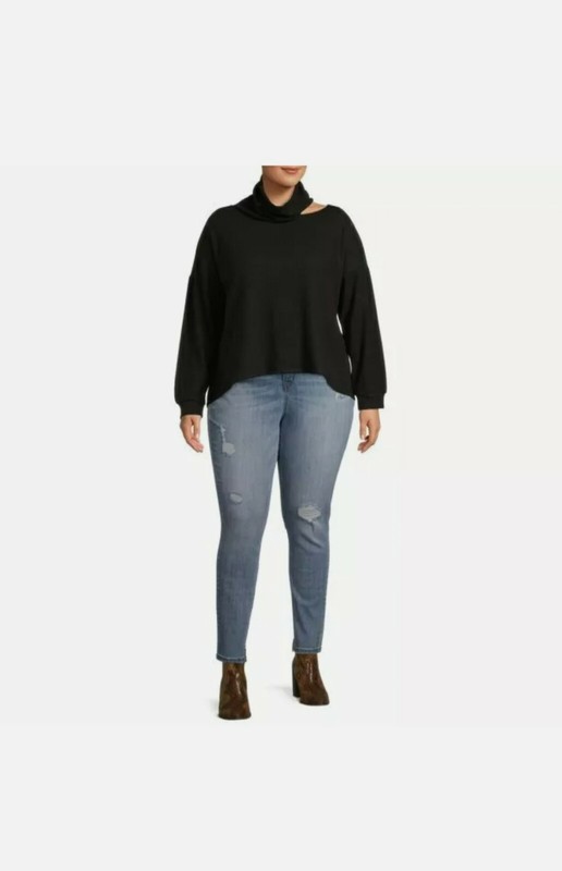 Terra & Sky Plus Size Cut Out Open Shoulder Top Multiple Sizes Super Soft NWT