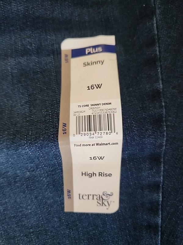 Terra & Sky Plus Skinny Jeans DIFFERENT SIZES/DKWASH