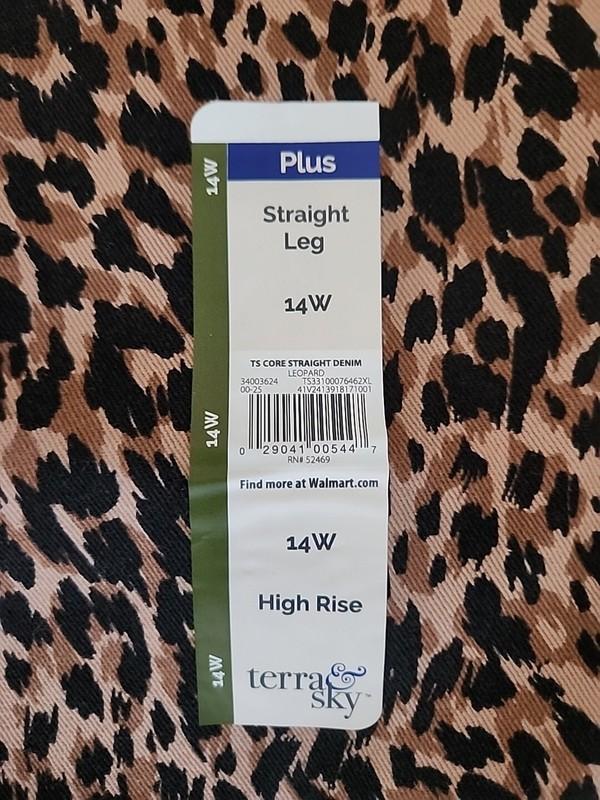 Terra & Sky Plus STRAIGHT LEGS Jeans DIFFERENT SIZES Leopard