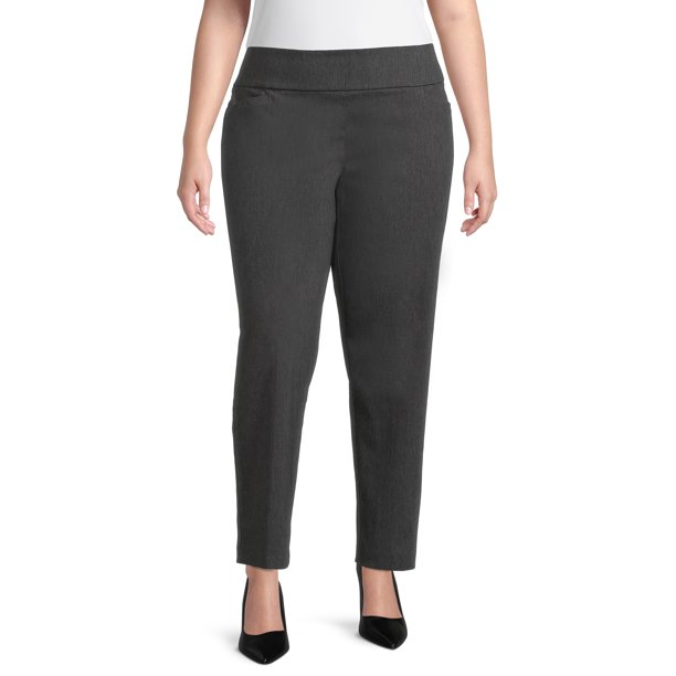 Terra & Sky Women's Plus Size Straight Millennium Pull On Pant
