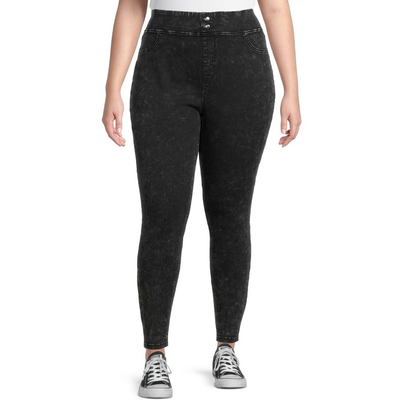 Terra & Sky Women's Plus Size Tummy Control Jeggings NEW