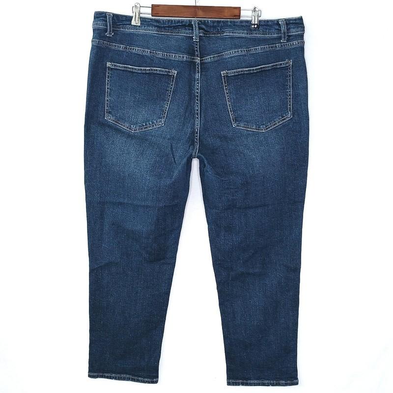 Terra&Sky Womens Distressed Ankle Jean PLUS Size 20W Stretch Tummy Slimming Dark
