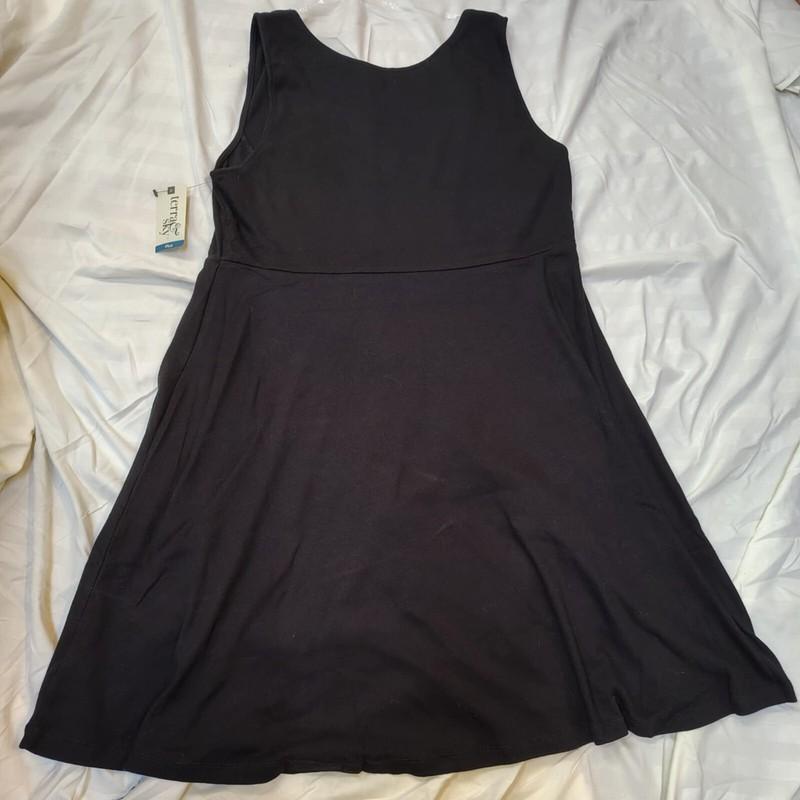 TERRA & SKY WOMENS SKATER SKIRT DRESS SIZE 3X (24W-26W) NEW WITH TAGS Black