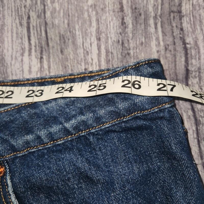 The Drop Women's Luca High Rise Distressed Ankle Crop Jeans Dark Indigo Size 41