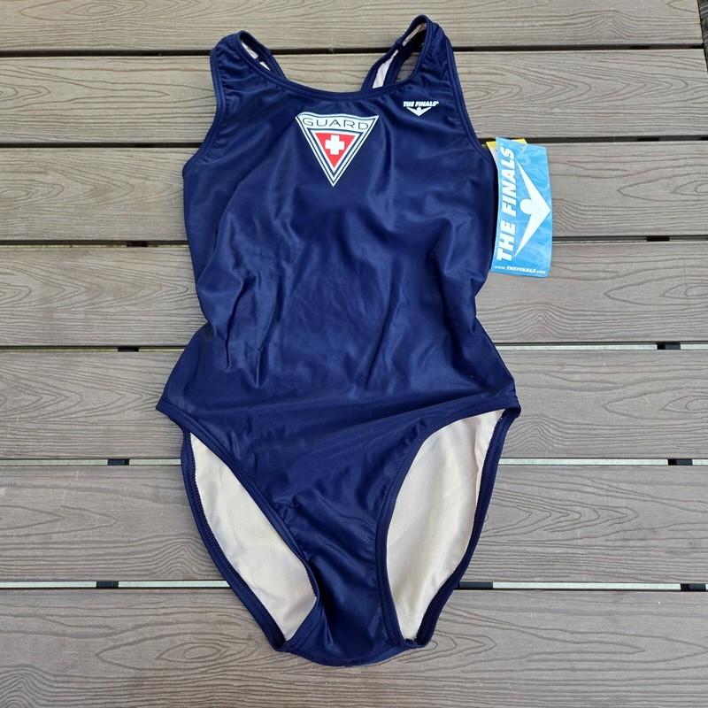 The Finals Women One Piece GUARD Swimsuit Super V Back Navy Size 32/XS