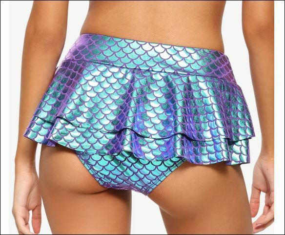 The Little MERMAID Ariel High Waist NWT BATHING SUIT SWIM Bottoms SMALL