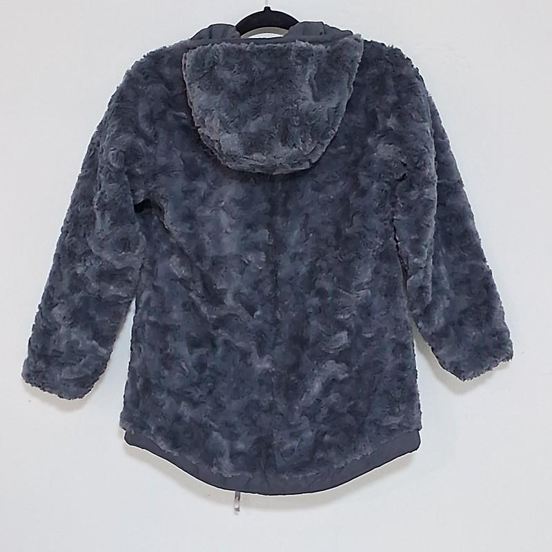 The North Face Girl's Reversible Mossbud Jacket Grey Size Medium 10-12