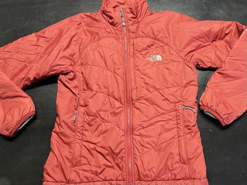 The North Face Lightweight Quilted Insulated Red Jacket Full Zip Size M