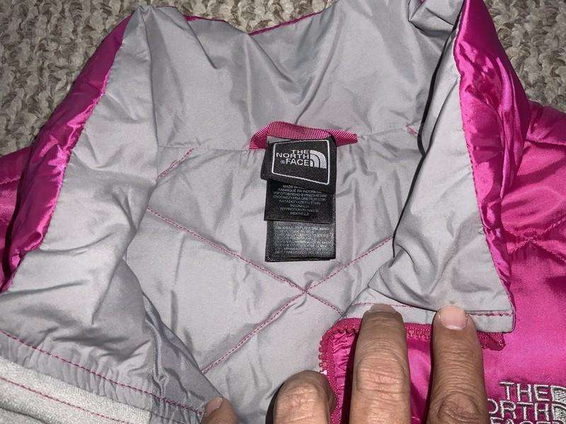 The North Face Puffer Jacket Women's Small Full Zip Coat Pink Read Desc