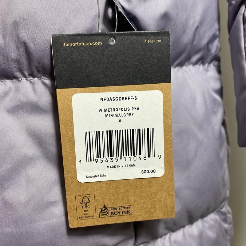 The North Face Women's Metropolis Parka Down Coat Minimal Grey Sz S Or L NEW