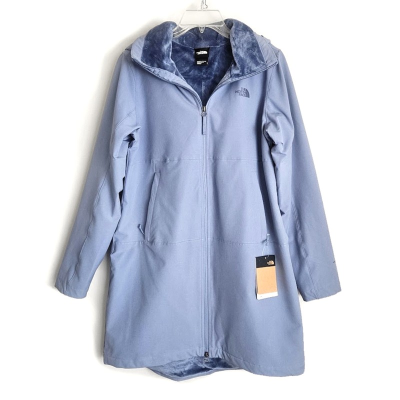 The North Face Women's Shelbe Raschel Parka-Length W/Hood - Folk Blue • Large