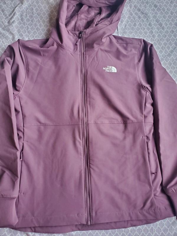 The North Face Women's Shelbe Raschel Zip-Front Fleece-Lined Hoodie Jacket Sz L