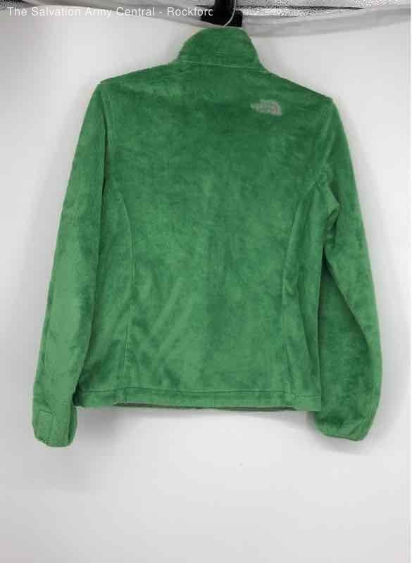 The North Face Womens Green Long Sleeve Pockets Full-Zip Fleece Jacket Size S
