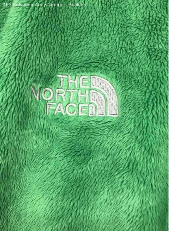 The North Face Womens Green Long Sleeve Pockets Full-Zip Fleece Jacket Size S