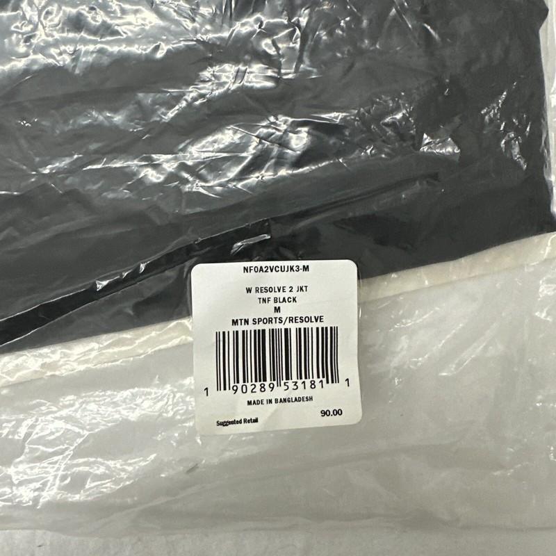 THE NORTH FACE WOMENS RESOLVE 2 HOODED JACKET -A2VC - TNF BLACK- MEDIUM -NWT